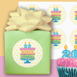 20e verjaardag ronde sticker