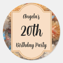 20e verjaardag ronde sticker