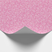 20e verjaardag Roze/White Random Number Pattern 20 Cadeaupapier (Hoek)