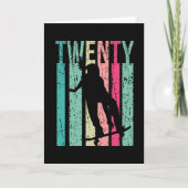 20e verjaardag skateboarder skateboarden 20 kaart (Voorkant)