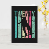 20e verjaardag skateboarder skateboarden 20 kaart (Gele Bloem)