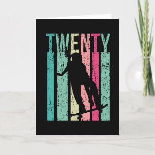 20e verjaardag skateboarder skateboarden 20 kaart