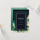 20e verjaardag smaragdgroen roos dank je kaart (Voorkant / Achterkant in situ)