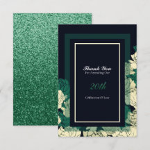 20e verjaardag smaragdgroen roos dank je kaart