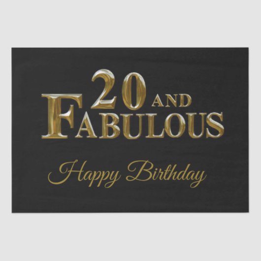 20e verjaardag  tissuepapier (Voorkant)