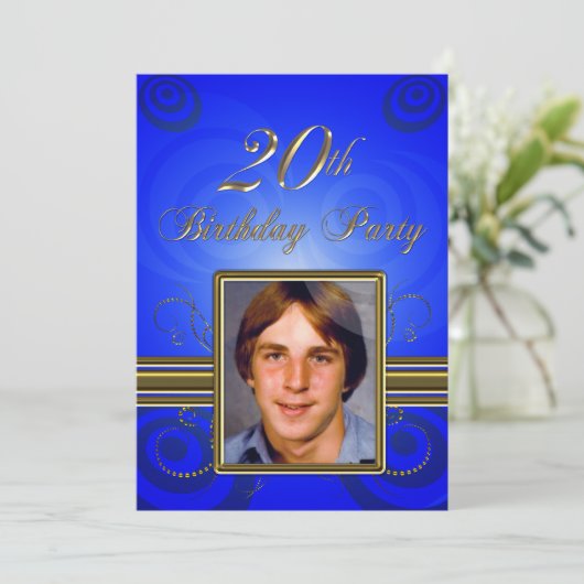 20e verjaardag Uitnodiging (Staand voorkant)