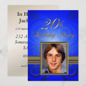 20e verjaardag Uitnodiging (Voorkant / Achterkant)