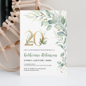 20e verjaardag uitnodiging voor haar volwassen ver