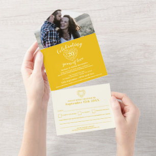 20e verjaardag van de Golden Diamond RSVP foto All In One Uitnodiging