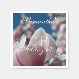 20e verjaardag van de Magnolia Spring Party Paper  Servetten