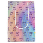 20e verjaardag van de pasteelregenboog medium cadeauzakje (Achterkant)