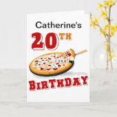 20e verjaardag van de Pizza Partij Kaart (Gele Bloem)