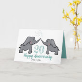 20e verjaardag van het china - huwelijk schattige kaart (Gele Bloem)