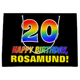 20e verjaardag: Vet, Vun, Eenvoudig, Regenboog 20 Groot Cadeauzakje