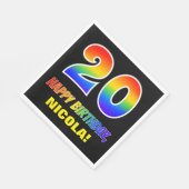 20e verjaardag: Vet, Vun, Eenvoudig, Regenboog 20 Servet (Hoek)