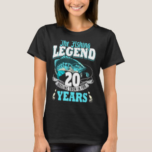 20e verjaardag visserij 20 jaar oude visser 2003 2 t-shirt