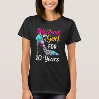 20e verjaardag Vrouw Meisje gezegend door God voor T-shirt