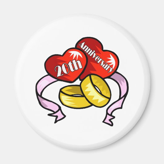 20e verjaardag w magneet (Voorkant)