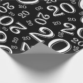 20e verjaardag zwart/wit Random Number Patroon 20 Cadeaupapier (Hoek)
