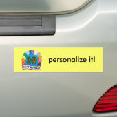 20e verjaardagscadeaus met gevarieerd ballondesign bumpersticker (Op auto)