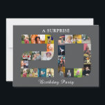 20e verjaardagsfeestje fotocollage modern grijs kaart<br><div class="desc">Bewerk eenvoudig de tekst op maat van uw verjaardagsfeestgegevens. Kijk eens wie er jarig is. Een nieuw decennium omslaan is een geweldige tijd om te vieren! Wil je iemand helpen om zijn verjaardag te vieren? Deze "Photo Birthday Party Invitation" zal de grote dag van plezier aankondigen en vrienden en familie...</div>