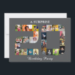 20e verjaardagsfeestje fotocollage modern grijs kaart<br><div class="desc">Bewerk eenvoudig de tekst op maat van uw verjaardagsfeestgegevens. Kijk eens wie er jarig is. Een nieuw decennium omslaan is een geweldige tijd om te vieren! Wil je iemand helpen om zijn verjaardag te vieren? Deze "Photo Birthday Party Invitation" zal de grote dag van plezier aankondigen en vrienden en familie...</div>