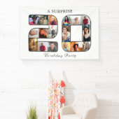 20e verjaardagsfeestje fotocollage spandoek (Insitu)