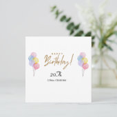 20e Verjaardagskaart Kaart (Staand voorkant)