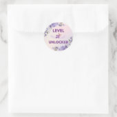 20e verjaardagssticker – level 20 ontgrendeld ronde sticker (Tas)