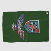 20e Veteraan Eagle van de Groep speciale strijdkra Golfhanddoek (Horizontaal)