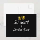 20e weddenschap Jubileum design grappige Husband L Briefkaart (Voorkant / Achterkant)