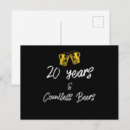 20e weddenschap Jubileum design grappige Husband L Briefkaart (Voorkant / Achterkant)