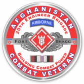 20e werktuigkundige brigade Afghanistan Veteraan Sticker (Voorkant)