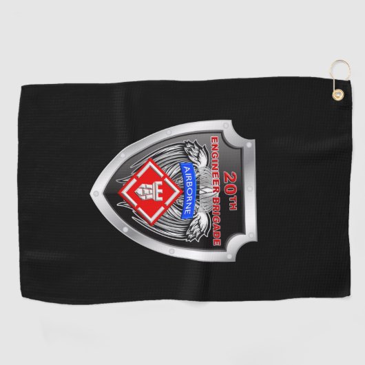 20e werktuigkundige brigade Gepersonaliseerd schil Golfhanddoek (Horizontaal)