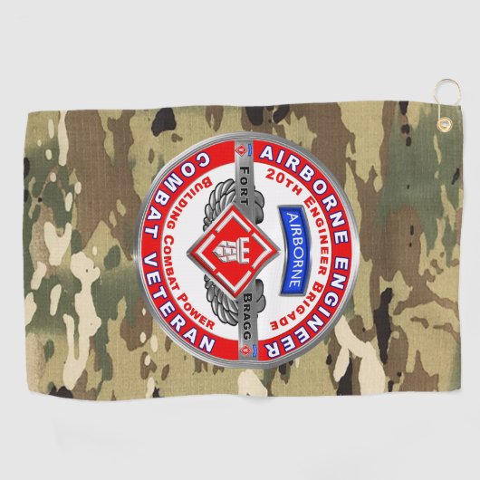 20e werktuigkundige brigade golfhanddoek (Horizontaal)