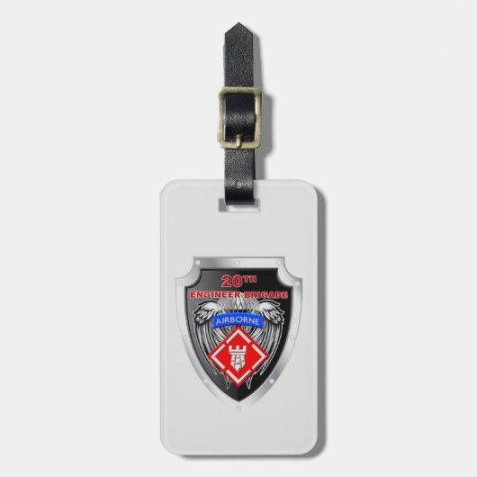 20e werktuigkundige brigade-in de lucht bagagelabel (Voorkant verticaal)