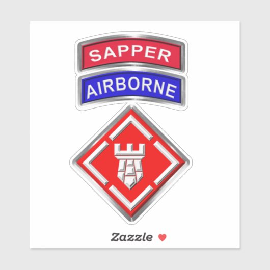 20e werktuigkundige brigade-saffer sticker (Vel)