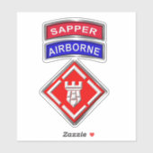 20e werktuigkundige brigade-saffer sticker (Vel)