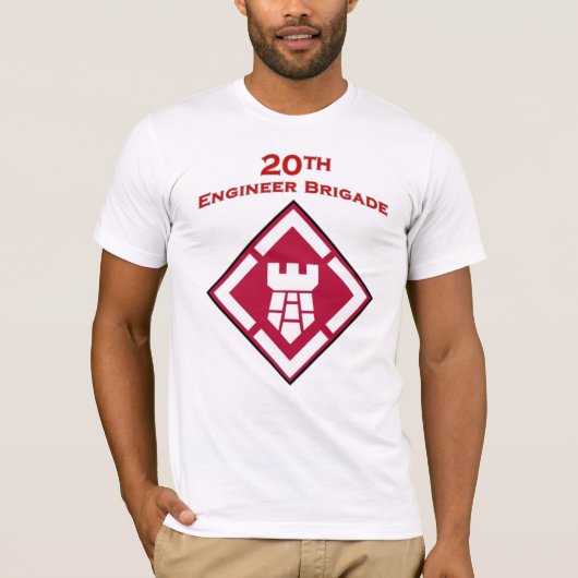 20e werktuigkundige Brigade-schouderpatch T-shirt (Voorkant)