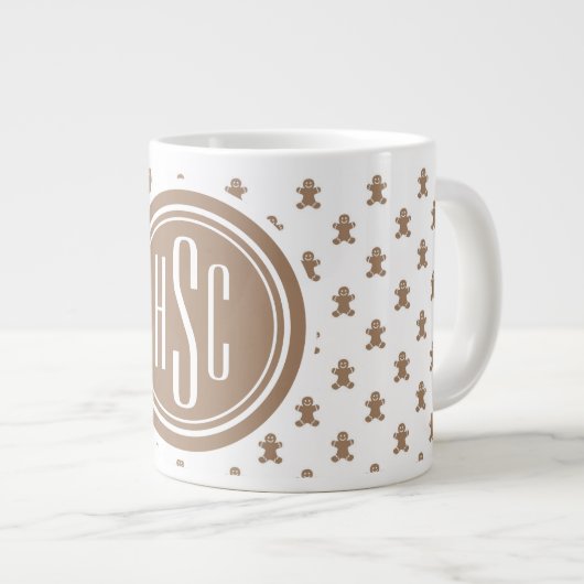 20oz Grote Monogram Gingerbread Man Grote Koffiekop (Voorkant rechts)