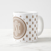 20oz Grote Monogramme Kerstmannetje van Peperkoek Koffiekop (Voorkant rechts)
