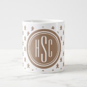 20oz Grote Monogramme Kerstmannetje van Peperkoek Koffiekop (Voorkant)