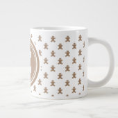 20oz Grote Monogramme Kerstmannetje van Peperkoek Koffiekop (Rechts)