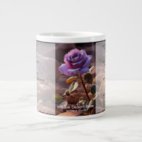20oz Mok met gedicht 'Mauve Desert Roos' van EAT