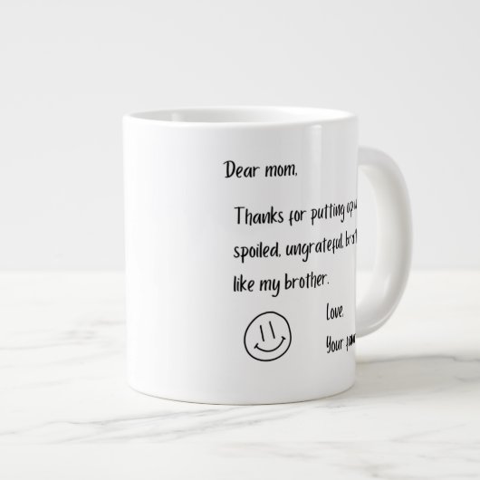 20oz Undankbaar Brother-mok Grote Koffiekop (Voorkant rechts)