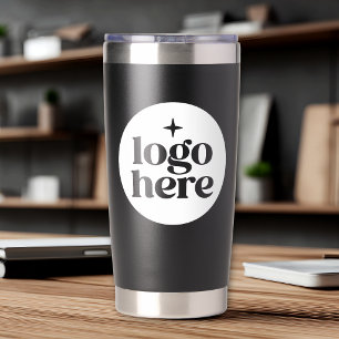 20oz Zwarte Zakelijk Logo Merk Isolated Tumbler Geïsoleerde Drinkbeker