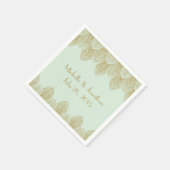  20's Art Deco Scallop Trouwservet Mint Servet (Hoek)