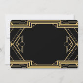 20s flapper art deco bachelorette uitnodiging (Achterkant)