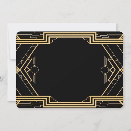 20s flapper art deco bachelorette uitnodiging (Achterkant)