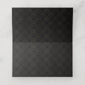 20s Gold Black Great Gatsby Wedding Plaatskaartje (Binnenkant ongevouwen)